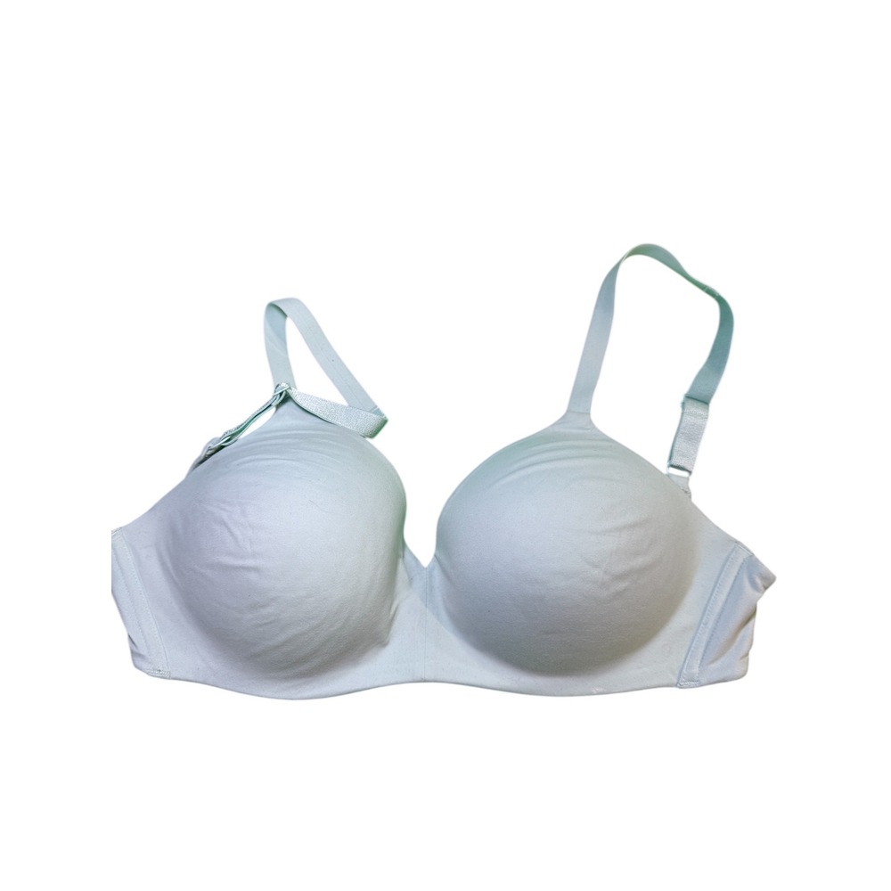 Wacoal How Perfect Wire Free T-Shirt Bra 852189 Light Blue 34D NWOT Soft Stretch - Picture 5 of 8